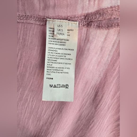 WE THE FREE Women's Pink And Teal Patterned  Coton Linen Blend Top - Picture 14 of 16